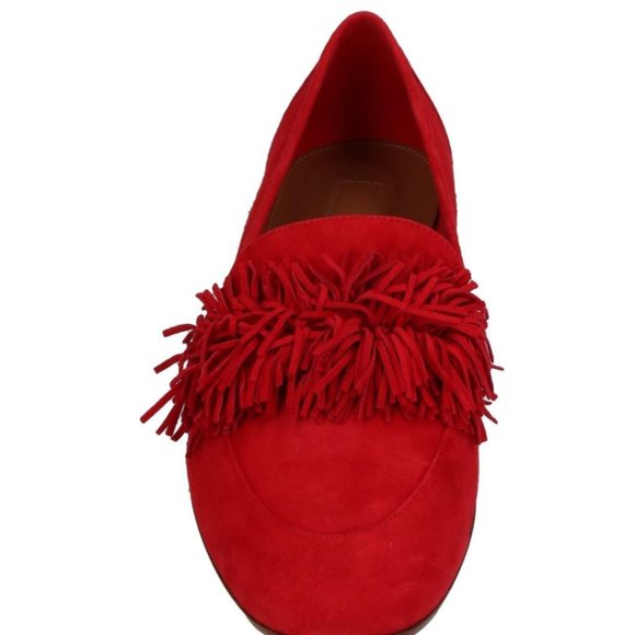 aquazzura shoes red flats fringe - Picture 4 of 4